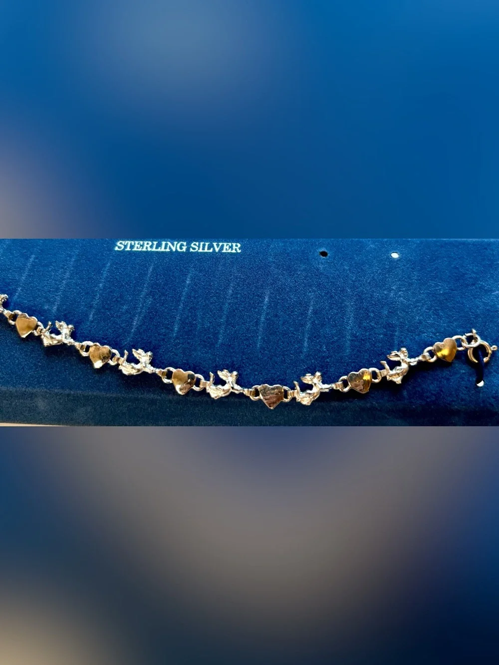 HEART & ANGEL STERLING BRACELET